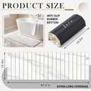 Ferrochef Long Foldable Stone Bath Mat, 47.2"x15.4", White Marble