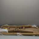 Wnutrees Sawmill Long Wood Bench, 43" Farmhouse Entryway Bench for Living Dining Room, Rustic Entry Way Benches Seat, Solid Wood, Handcraft Finshed, Natural