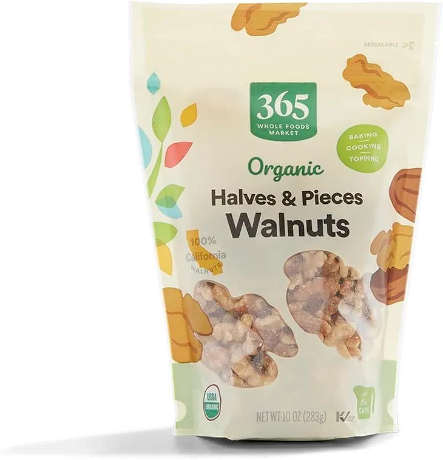 365 by Whole Foods Market, Organic Halves & Pieces Walnuts, 10 Ounce, BB 04/24/26