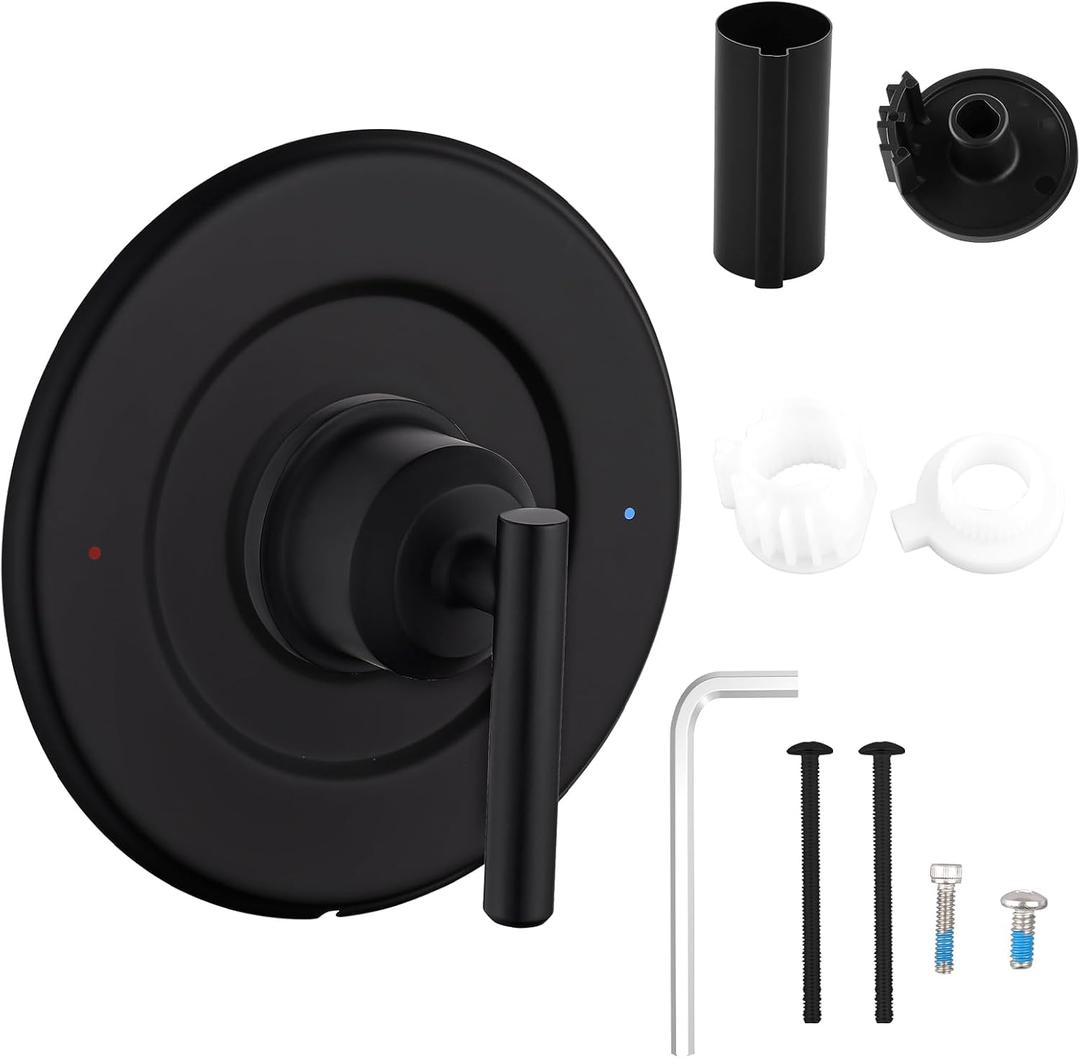Compatible with Moen T2901BL Gibson Posi-Temp Valve Trim Kit Replacement, Matte Black Shower Trim Kit Shower Lever Handle (#2510 Valve Required)