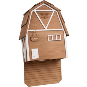 Big Bat Box - Big Bat Barn 3 Chamber, Compact Bat House for Outside - Artificial Roost Kit for Wall-Mount - Bat Houses for Backyards