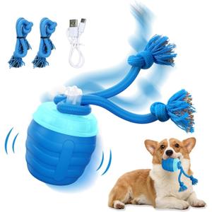 Interactive Dog Toys, [2026 Newly Upgraded] Interactive Dog Ball for Medium/Large Dogs, Automatic Moving Dogs Toy Wicked Ball for Boredom & Training, Play Music, USB Rechargeable(Blue)