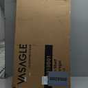 VASAGLE Coffee Bar, 23.6 Inches Baker's Rack for Kitchen with Storage, 6-Tier Kitchen Shelves with 6 Hooks, Microwave Stand, Industrial, Rustic Brown and Ink Black UKKS024B01