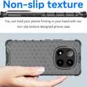 Ultra-Thin Honeycomb Shockproof Cover for Xiaomi Redmi Note 14 Pro 5G, Non-Yellowing Durable PC Back Anti-Scratch Drop Protection Phone Case for Xiaomi Redmi Note 14 Pro Transparent Black