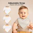KeaBabies 8-Pack Organic Baby Bandana Bibs for Boys, Girls - Super Absorbent Triangle Baby Bibs for Drooling and Teething Infant, 100% Cotton Extra Soft for Newborn, Infant 0-36 Months (Purest)