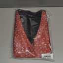 Hi-Tie Christmas Vest and Tie Set For Mens Print Shiny Suit Waistcoat Necktie Xmas Holiday Party Tuxedo Vest Medium , Red/White 