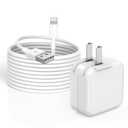 iPad Charger, Fast Charge iPhone,10FT iPad Charging Cord, 12W iPad Charger Fast Charging Block Foldable Portable Travel Plug with Extra Long Lightning Cable Cord Compatible with iPad/iPhone/Airpod
