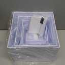 6 Pcs Buffet Risers with Mini Sign and Maker, Food Risers Display Stands for Buffet Table Party Catering Dessert Jewelry Collectibles, Nesting Cube Boxes with Hollow Bottoms (8",7",6",5",4",3")