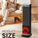 Space Heaters for Indoor Use, 1500W PTC Ceramic Electric Heater with Thermostat, Room Temperature Display, 70 Oscillation, Remote Control, 12H Timer, Quiet Portable Heater for Office Bedroom