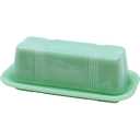TableCraft Jadeite Green Milk Glass Butter Dish TPC