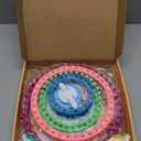 READAEER Round Knitting Looms Set Craft Kit Tool with Hook Needle and Pompom Maker (Multicolor)