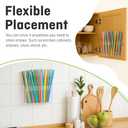 9.5 Large Acrylic Straw Holder for Cabinet Door - Reusable Tumbler Straw Organizer Storage for Kitchen Counter - Space- Saving Kitchen Accessories Cabinet Dispenser