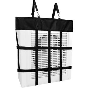 Tessco Box Fan Holder for Horse Stall Classic Fan Bag Hanging Web Nylon Box Hay Bag, Black