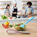 24-Piece Silicone Spatula and Whisks Set: 12 Spatulas (6 Colors) & 12 Colorful 8-Inch Whisks for Baking, Mixing, Cooking - Flexible, Non-Stick, Dishwasher Safe Kitchen Tools