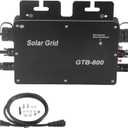 800W Solar Grid Tie Micro Inverter, Control Automatic Identification Power Inverters DC to AC Solar Inverter 120V 230V(Black US Plug)