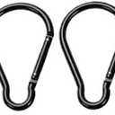 KGDJBGSE Black Aluminum Alloy Carabiner Key Clip 4PCS Carabiner