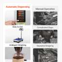 VEVOR Powder Filling Machine, 10-500g (0.02-1.1lbs) Automatic Particle Dispenser, High Accuracy, Stainless Steel, Intelligent Weighing Dispensing Filler for Coffee Beans, Grains, Tea, Spices, Silver