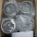 Lulonpon 4 Sprouting Jar Kit, Wide Mouth Quart Mason Jars with Stainless Steel Screen Sprout Lids, 86mm,1000ml,Stand,Tray and Canning Brush,Seed Sprouter Set for Growing Broccoli, Alfalfa, Mung Bean