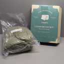 WRENSONGE Queen Comforter Set- 7 Pieces Soft Olive Green Bed in a Bag with Fitted Sheet, Flat Sheet, 2 Pillow Shams, and 2 Pillowcases- Warm Bedding Sets Queen for All Season