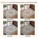 Tangsoo 8x10 Area Rug for Living Room, Washable Vintage Rugs Indoor Non Slip Large Area Rugs, Print Distressed Grey Carpet, Soft Low Pile Foldable Floor for Bedroom Dining Room Dorm, 