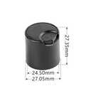 ZYAMY 20pcs 24/410 Black Disc Top Caps for Plastic Bottles, Empty Bottles, Durable Replacement Caps for Squeeze Bottles