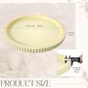 24 in Large Round Ottoman Tray, Decorative Serving Tray,Cream