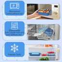 Bento Box for Kids, Bento Lunch Box for Girls & Boys,3-Compartment Non-BPA Lunch Container with Utensils, Microwave & Dishwasher Safe, Ideal for Meal Prep & School (blue)