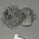 2 Pack Battery Operated String Lights, Each 33ft 100 LED White Christmas Lights Outdoor Waterproof, 8 Modes Clear Wire Twinkle Fairy Lights Indoor with Remote