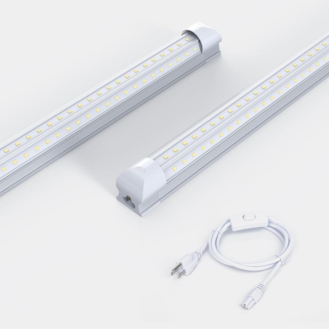 TIMIKEY 6 Pack LED Shop Lights,6500K 5000LM 4FT 36W Super Bright Strip Fixture,FCC&ETL No Interference,Plug&Play Ceiling Lighting is idea for Garage,Shop, Workbench,Warehouse