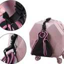 J Hook Luggage Strap Add a Bag Hook Hanger Strap, Adjustable attaches Briefcase Together (Black-Normal Size)