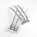 Superhero Claws, Wolverine Claws with Plastic Handles for Adults, Wolf Claws for Halloween Cosplay Props, Set of 2, One Pair Silver