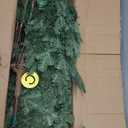 6 FT Prelit Artificial Skinny Christmas Tree,Blue Spruce Slim Pencil Xmas Tree with 1205 PE&PVC Mixed Branch Tips and 300 UL Listed Clear Lights,Hinged Pine Tree with Metal Stand for Home Office Dcor