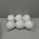 Sasylvia 6 Pcs Ceramic Fire Balls Fire Pit Balls, White Fireplace Round Stones Modern Accessory for Indoor and Outdoor Gas Fireplace (5 Inch Size)