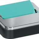 Post-it Note Dispenser with Post-it Pop-up Notes, Black Base with Steel Top, 1 Aqua Splash 3 in. x 3 in. Super Sticky Note Pad, Classroom or Office Supplies