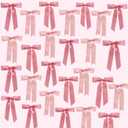 36 Pcs Pink Bow Backdrop for Birthday Satin Ribbon Bow Wall Dcor for Pink Bow Party Favors Bow Baby Shower Decorations Girls First Birthday Supplies