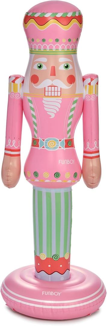 FUNBOY Pink Inflatable Nutcracker  3.5ft Tall Indoor/Outdoor Holiday Decoration  Christmas Yard & Porch Decor