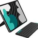 Logitech Flip Folio, Keyboard Case for iPad Pro 13-inch (M4 & M5) & iPad Air 13-inch (M2, M3 & M4) (2024, 2025 & 2026) - Protective & Stowable Bluetooth Keyboard Case, Multi-Device - Midnight Black
