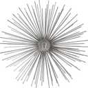 CosmoLiving by Cosmopolitan Metal Starburst Home Wall Decor 3D Wall Sculpture, Set of 3 Wall Art 6", 9", 11"W, Silver
