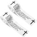 2Pcs Christian Cross Athletic Sports Wrap Tape 2in x 23ft Jesus Cotton Zinc Oxied White Wrist Tape for Tennis Baseball Soccer Boxing, Christian Gifts for Men Women
