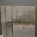 FWIEXA Grey Green Abstract Canvas Wall Art Set 3, Neutral Landscape Framed Prints, Modern Lake Scenery Paintings, Beige 24x36In Watercolor Artwork Poster for Farmhouse, Living Room, Bedroom, Office