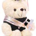 Graduation Teddy Bear Plush with Cap and Diploma, 8 inch (Pink), Medium