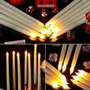 Retisee 100 Pcs 11 Inch Flameless Taper Candles LED Candles Bulk Battery Operated Taper Candle Flickering LED Candlesticks for Halloween Christmas Birthday Wedding Party Decor (Classic Style)