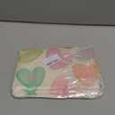 Love Heart Valentine Placemats Set of 4, 12x18 Inch Seasonal Table Mats for Party Kitchen Dining Decoration (Beige)