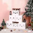 Weekgrat 6 Pack Hot Cocoa Bar Decoration 7.9 Inch Christmas Marshmallow Boxes Hot Chocolate Bar Marshmallows Centerpiece for Christmas Wintertime Holiday Table Decor