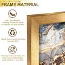 Fxojyvo 24x36 Picture Frame Gold Engineered Wood Wall Hanging