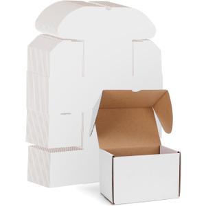 WIFTREY 40 Pack 6X4X4 Small Shipping Boxes, Shipping Box 6 x 4 x 4 for Small Business Packing, White Corrugated Cardboard Mailer Boxes for Shipping Mailing