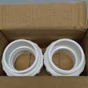 2 Pack 2" PVC Union Coupling Pipe Fitting (Socket x Socket) 2 Inch PVC Slip Union PVC Adapter Coupling Schedule 40, EPDM O-Ring, White