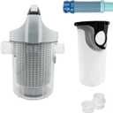 Pool Leaf Canister, Inline Vacuum Filter, Vertical Catcher Design, Quick Clean Easy Removal for Maintenance, Built in Sock for Increased Filtration.