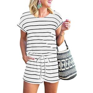 ANRABESS Rompers for Women Summer 2024 Casual One Piece Jumpsuits Short Pants Fashion Outfits Clothes Loungewear Pockets XL