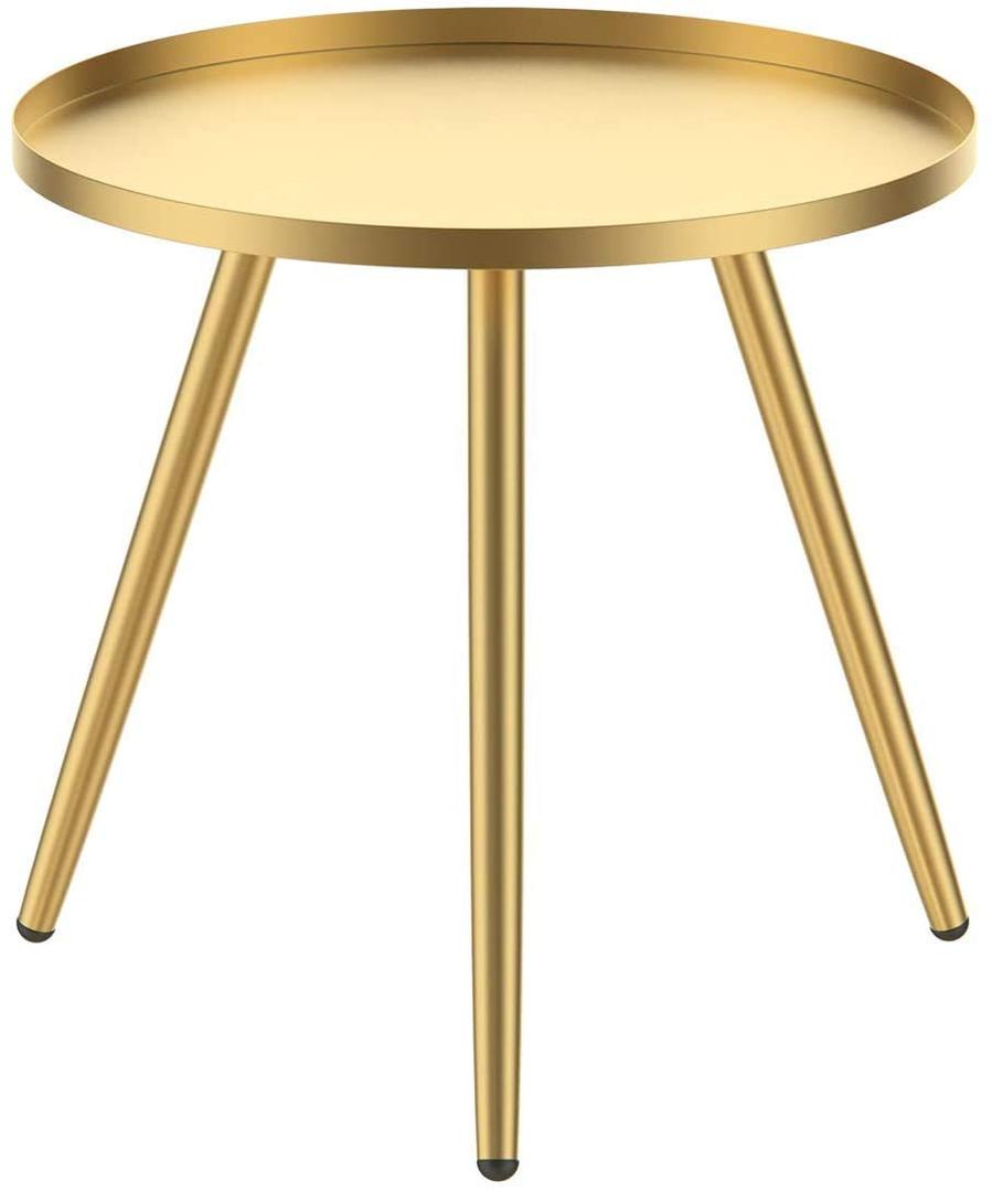 Round Side Table,Small Metal End Table,Circle Accent Bedside Coffee Table